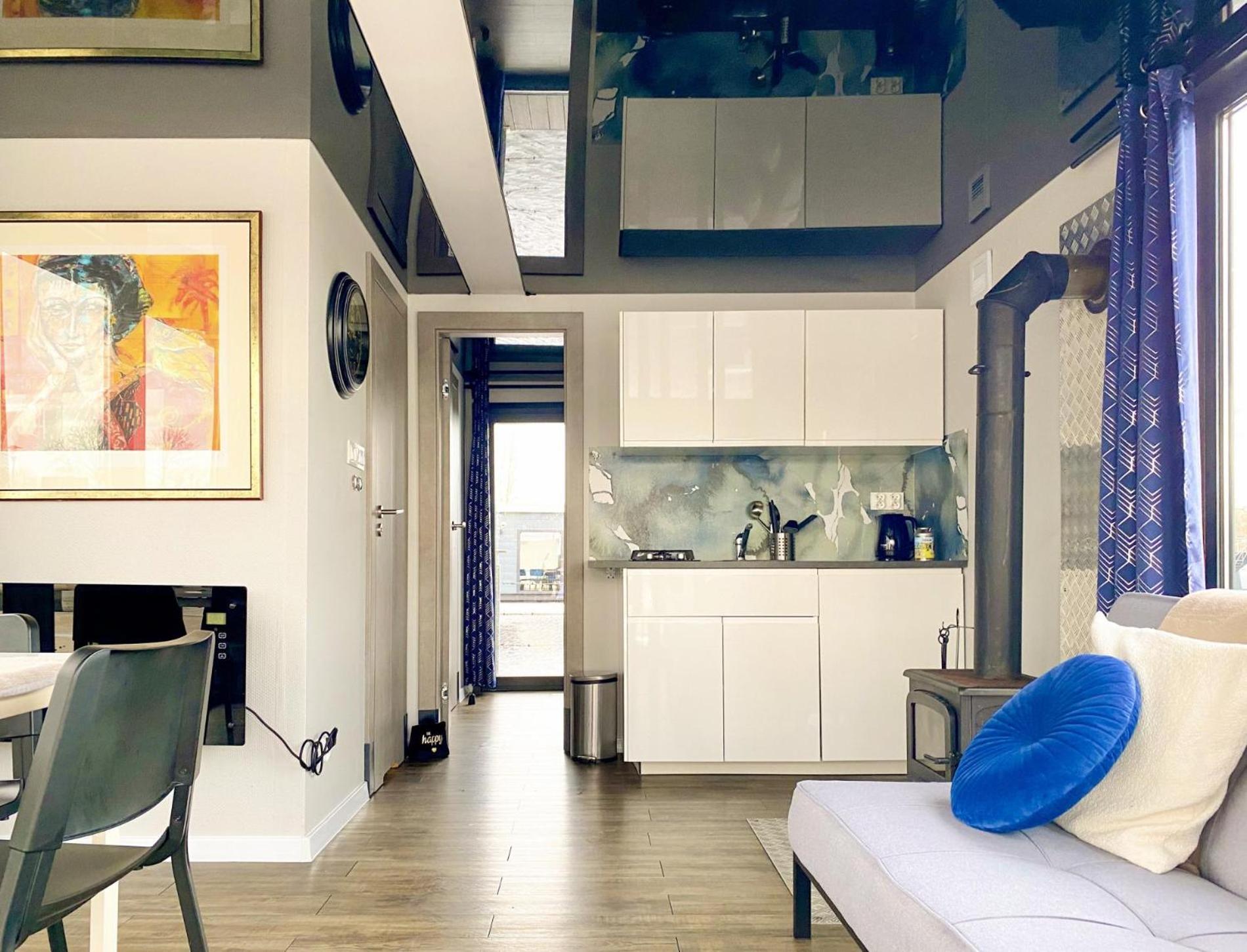 Houseboat Blue Sneekermeer Offingawier Ngoại thất bức ảnh